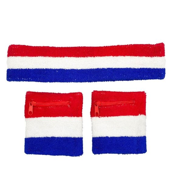 Tipsy Elves Accessories - 🎁 Patriotic Zippered Sweatband Set